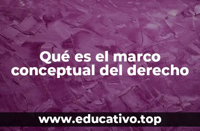 Qué es el marco conceptual del derecho