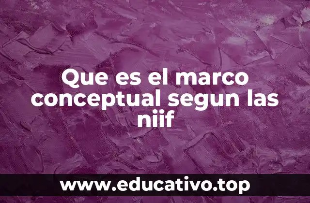 Que es el marco conceptual segun las niif