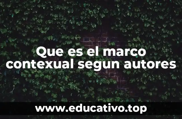 Que es el marco contexual segun autores