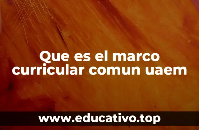Que es el marco curricular comun uaem
