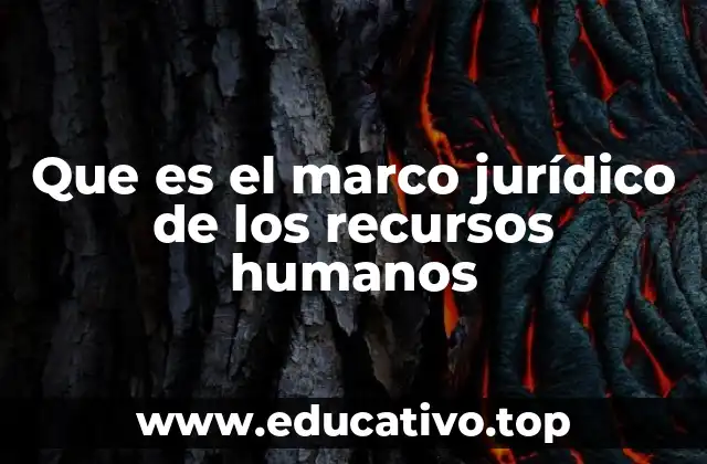 Que es el marco jurídico de los recursos humanos