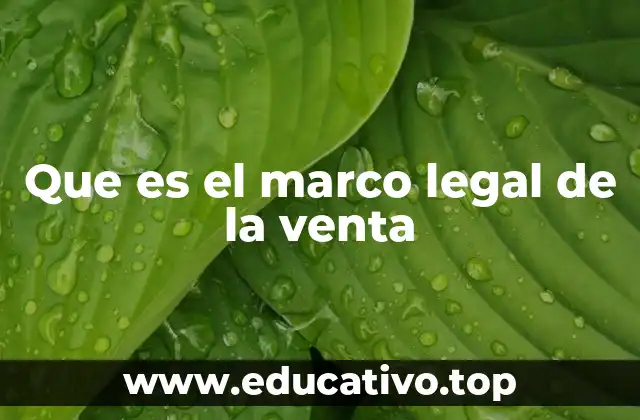 Que es el marco legal de la venta