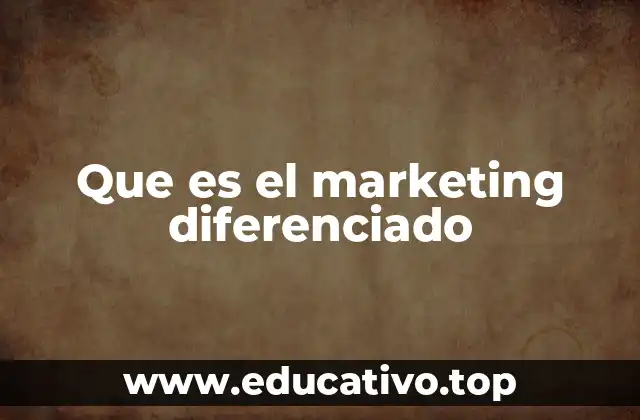 Que es el marketing diferenciado