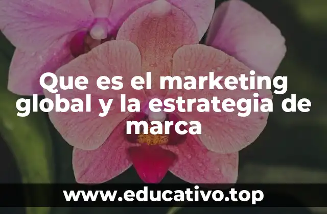 Que es el marketing global y la estrategia de marca