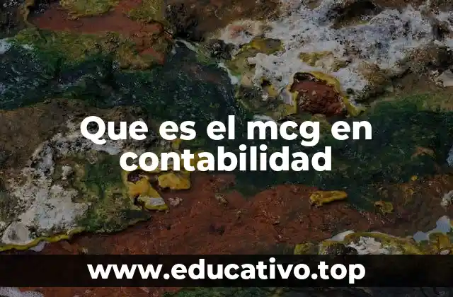 Que es el mcg en contabilidad