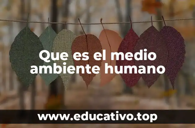 Que es el medio ambiente humano