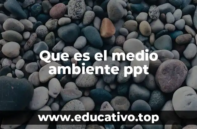 Que es el medio ambiente ppt