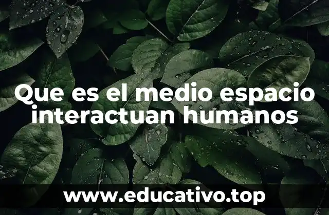 Que es el medio espacio interactuan humanos