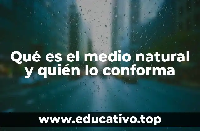Qué es el medio natural y quién lo conforma