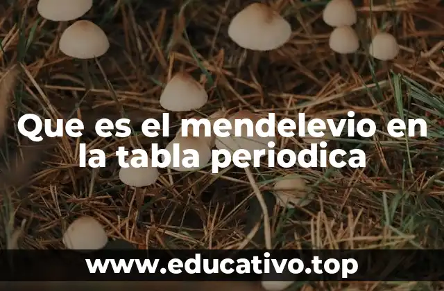 El lugar del mendelevio en la estructura de la tabla periódica