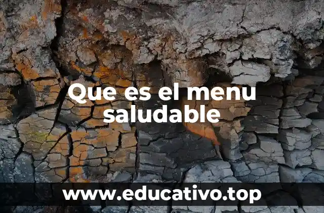 Que es el menu saludable