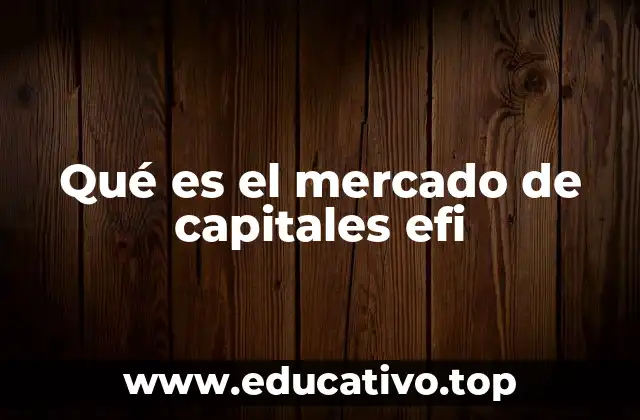 Qué es el mercado de capitales efi