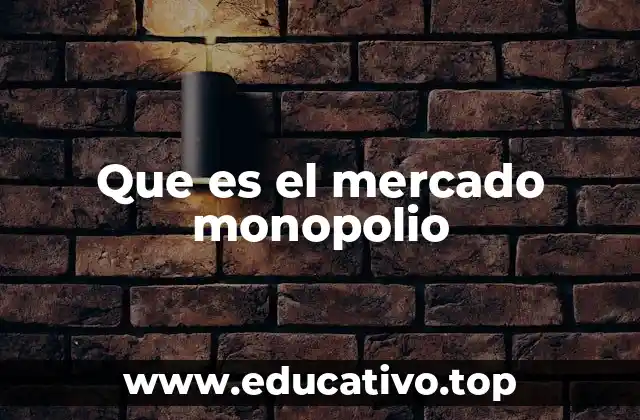 Que es el mercado monopolio