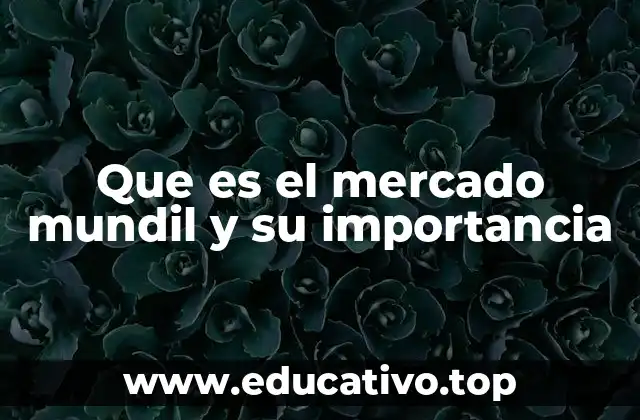 Que es el mercado mundil y su importancia