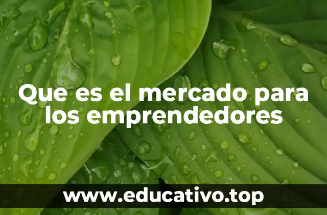 Que es el mercado para los emprendedores