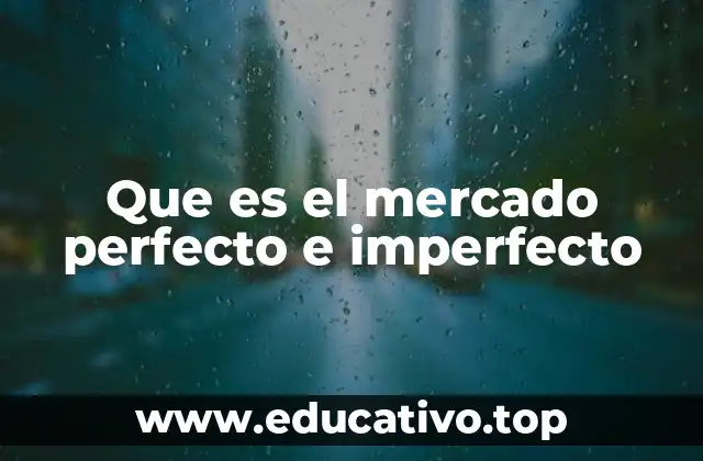Que es el mercado perfecto e imperfecto