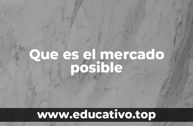 Que es el mercado posible