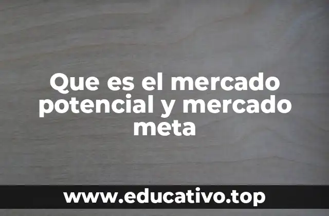Que es el mercado potencial y mercado meta