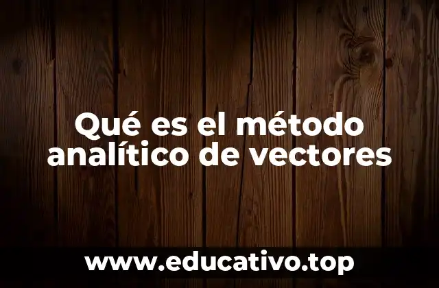Qué es el método analítico de vectores