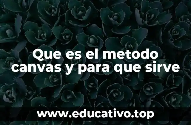 Que es el metodo canvas y para que sirve