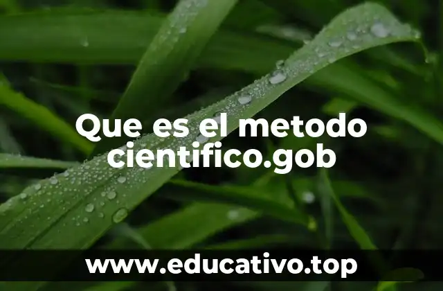 Que es el metodo cientifico.gob