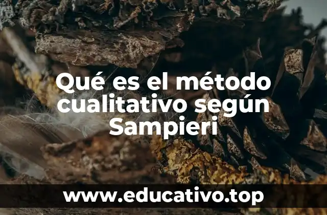 Qué es el método cualitativo según Sampieri