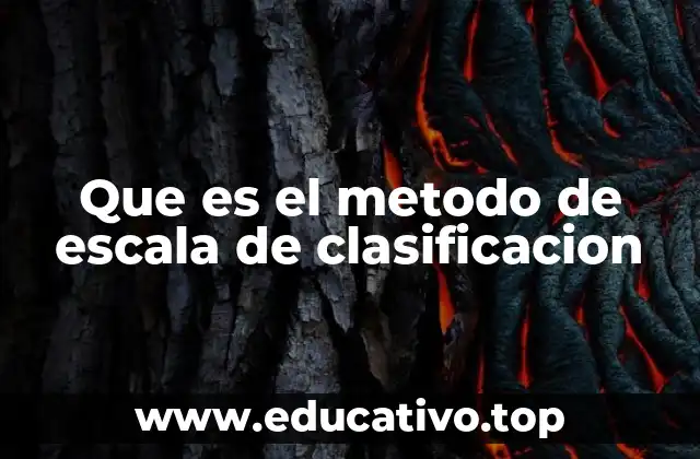 Que es el metodo de escala de clasificacion