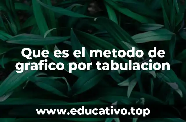 Que es el metodo de grafico por tabulacion