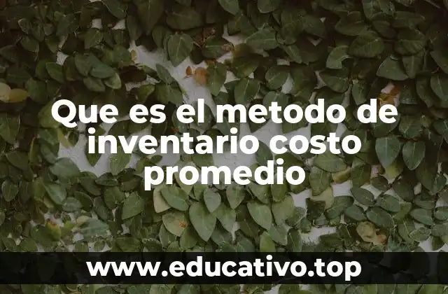 Que es el metodo de inventario costo promedio