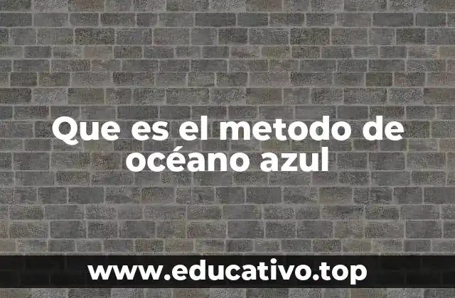 Que es el metodo de océano azul