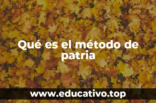 Qué es el método de patria