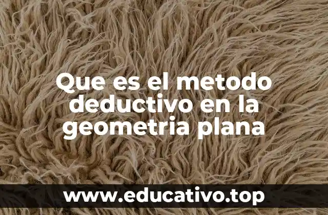 Que es el metodo deductivo en la geometria plana