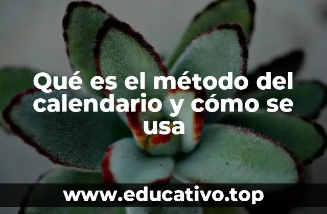 Qué es el método del calendario y cómo se usa