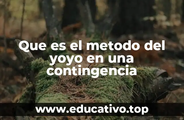 Que es el metodo del yoyo en una contingencia