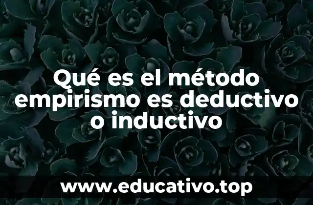 Qué es el método empirismo es deductivo o inductivo