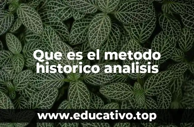 Que es el metodo historico analisis