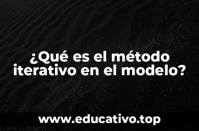 ¿Qué es el método iterativo en el modelo?