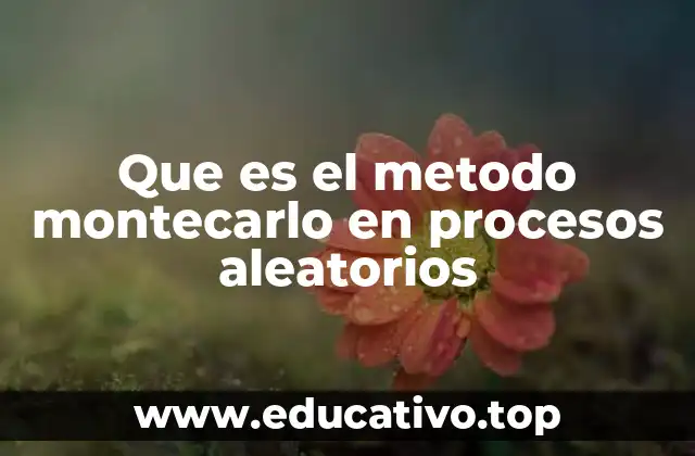 Aplicaciones del método Montecarlo en modelos probabilísticos