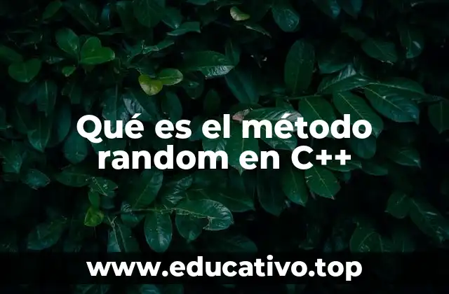 Qué es el método random en C++