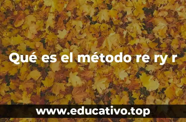 Aplicación del Re Ry R en la toma de decisiones