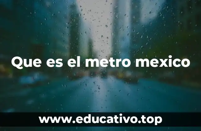 Que es el metro mexico