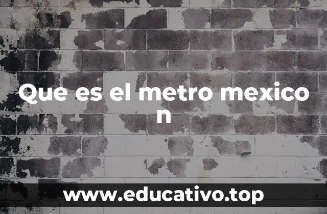 Que es el metro mexico n