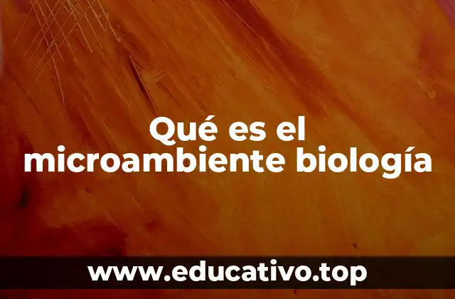 Qué es el microambiente biología