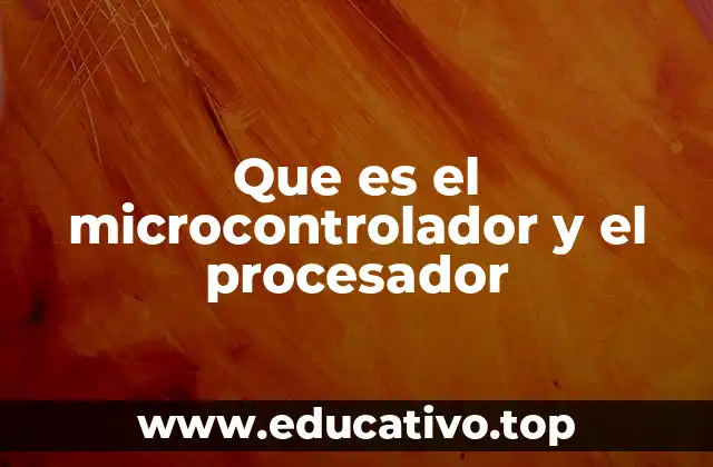 Que es el microcontrolador y el procesador