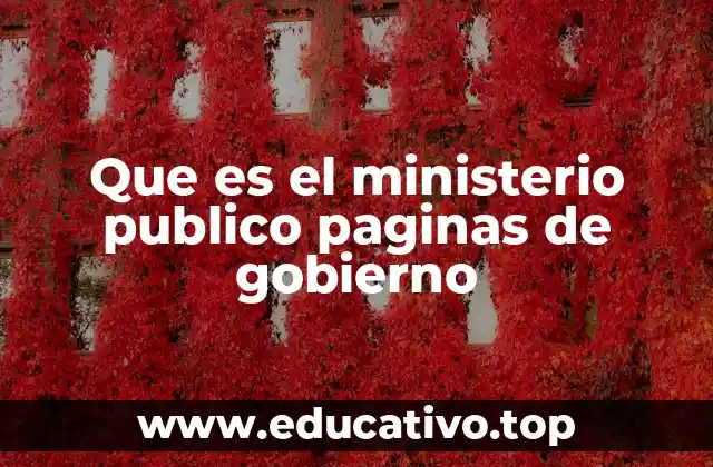 Que es el ministerio publico paginas de gobierno
