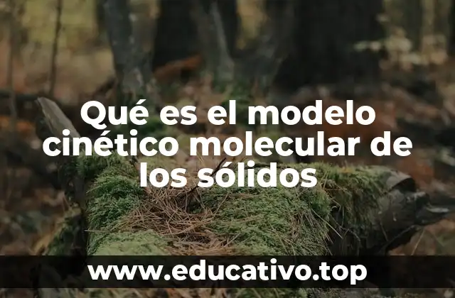 Qué es el modelo cinético molecular de los sólidos