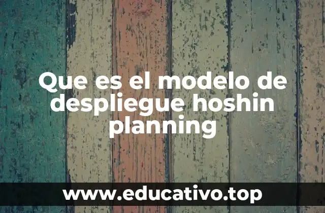 Que es el modelo de despliegue hoshin planning