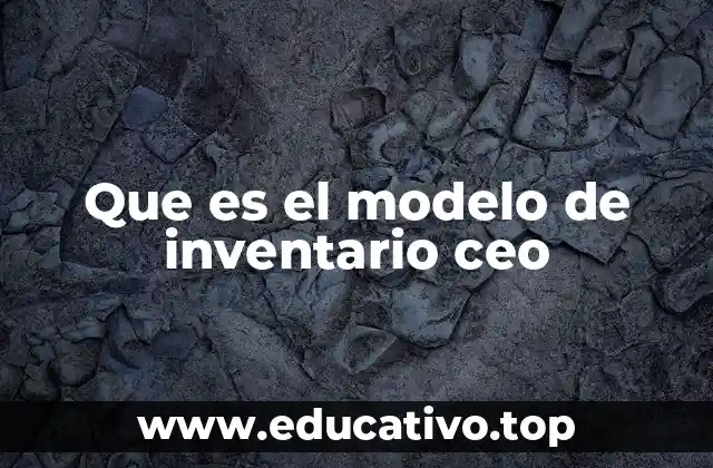 Que es el modelo de inventario ceo