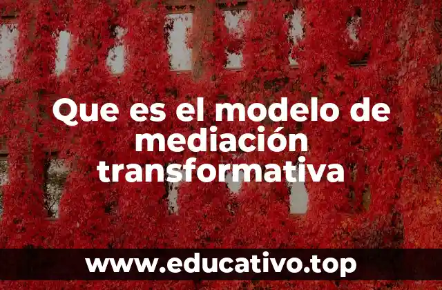 Que es el modelo de mediación transformativa