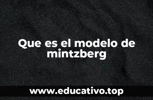 Que es el modelo de mintzberg
